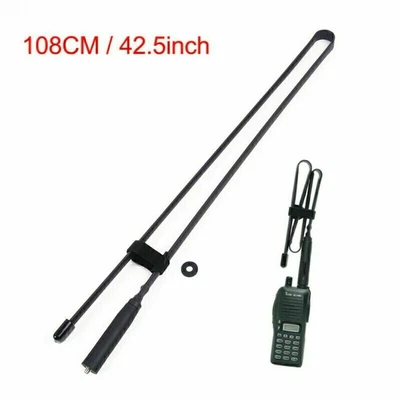 FÜR BAOFENG UV5R UV-9R PLUS 888S FALTPFAHLANTENNE 108CM EXTENDED DOUBLE VHF/UHF/ - Bild 1 von 4