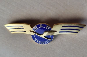 Insignia esmaltada DLH Deutsche Lufthansa Airline Steward Wing Cap - Imagen 1 de 3