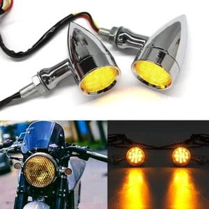 Motorcycle Bullet LED Turn Signal Lights For Yamaha V Star XVS400 650 1100 1300 - Imagen 1 de 12