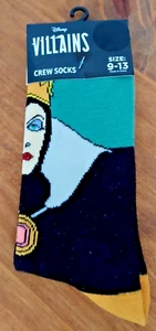 NEW! Disney Villains- Evil Queen From Original Snow White Crew Socks Size 9-13 - Picture 1 of 2