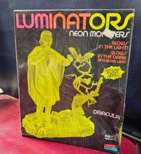 Luminators Dracula Neon Monsters Glows in the Light Model #1620 1991 NEW NIP 90s - Picture 1 of 12