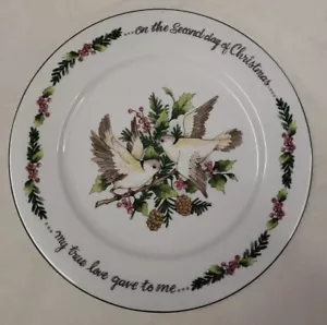 "Second Day Christmas" Dinner Plate byValerie "Twelve Days Christmas" Cumberland - Picture 1 of 2