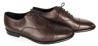 Zapatos de vestir Oxford de cuero Giorgio Armani Collezioni marrón talla 12 EE. UU./46 UE $725 Foto 1 de 3