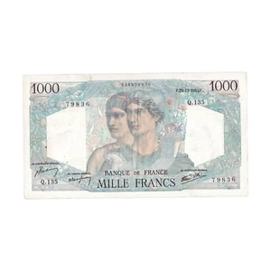 France - billet 1000 francs Minerve et Hercule - 1945 - Q.135 - TTB+ - F.41.08 - Imagen 1 de 2