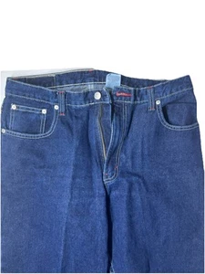 Jordache High Waisted Jeans Size 15/16 X 34 Dark Blue Medium Wash Rn98826 - Picture 1 of 7