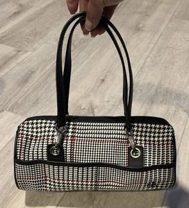 Y2K Lauren Ralph Lauren Houndstooth Barrel Bag With Double Handles - Bild 1 von 6