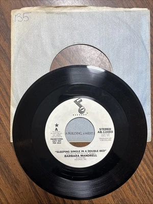 Barbara Mandrell Sleeping Single in a Double Bed VG+ Country 45 7" Vinyl PROMO - Image 1 of 4