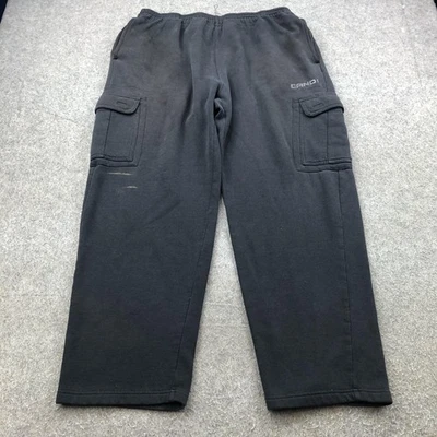 AND1 Cargo Sweatpants Mens XL Black Fleece Athletic Pants Pockets Y2K - Image 1 of 4