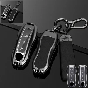 For Porsche Cayenne Panamera 911 Macan Taycan Zinc Alloy TPU Car Key Case Cover - Picture 1 of 11