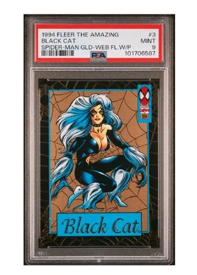 1994 The Amazing Spider-Man Gold Web Walmart #3 Black Cat PSA 9 POP 3 No PSA 10s - Image 1 of 4