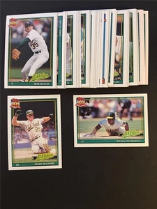 1991 Topps Oakland A's Athletics Team Set With Traded 34 Cards - Picture 1 of 1