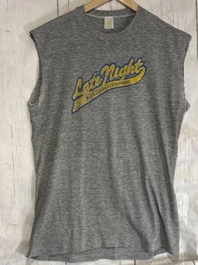 VTG 80s 90s Late Night David Letterman Trashed Muscle Tank Paper Thin Lg T-shirt - Picture 1 of 7