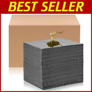 Garage Oil Spill Mat - Absorbent Dimpled Pads 100 Pcs - Picture 1 of 9