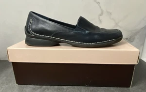 Mocasín clásico sin cordones de cuero negro medianoche BANDOLINO para mujer talla 8M - Imagen 1 de 9