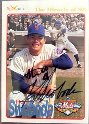 1993 Spectrum The Miracle of ‘69 Ron Swoboda #9 🔥 Autograph 🔥 Mets 🔥 Auto - Image 1 of 2