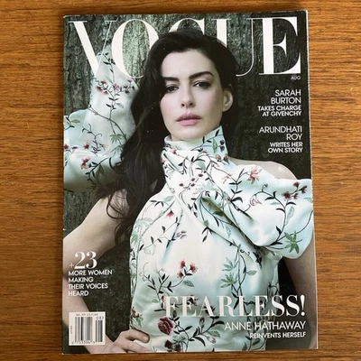 Vogue 2025 Aug~Anne Hathaway~Sarah Burton~Arundhati Roy~Sara Zewde~Veronica Leon - Image 1 of 4