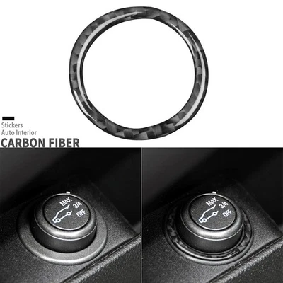 Cubierta de interruptor de maletero trasero interior de fibra de carbono real para Cadillac SRX 2010-16 Foto 1 de 4