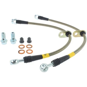 StopTech 950.45009 Front Braided Stainless Brake Line Kit for 2011-2016 Mazda 2 - Picture 1 of 2