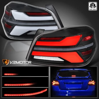 Fits 2015-2021 Subaru WRX STI Black FUll LED Tail Lights Sequential Signal Lamps Foto 1 de 4
