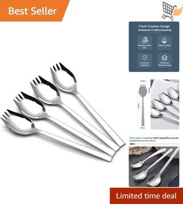 Комплект столовых приборов из нержавеющей стали для кемпинга походов высокопрочные 8,2 дюйма упаковка 4 шт. - Изображение 1 из 4