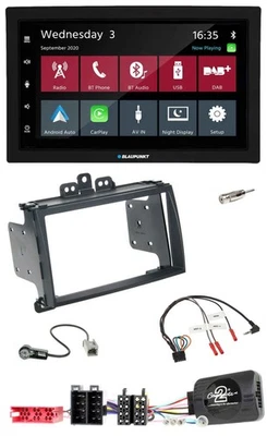 Blaupunkt 2DIN Lenkrad USB Bluetooth DAB Autoradio für Hyundai i20 09-12 schwarz - Bild 1 von 4