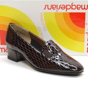 Womens Magdesians Rita Cobra Pumps 6 M Made in USA Brown Patent Shoes New in Box - Picture 1 of 4