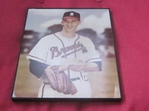 WARREN SPAHN (HOF) 8x10 FARBFOTO mit RAHMEN - Bild 1 von 3