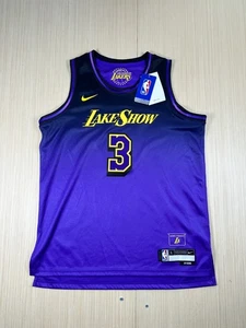 Nike Dri-Fit Jersey Boys Large 14-16 Purple Los Angeles Lakers #3 Anthony Davis - Picture 1 of 5