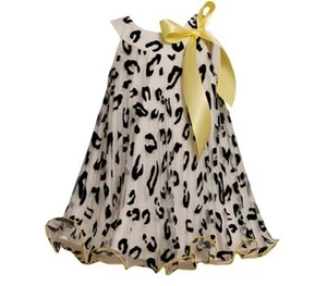 BONNIE JEAN NEW ANIMAL PRINT SUNBURST PLEAT TRAPEZE GIRL'S BOUTIQUE DRESS - Picture 1 of 1