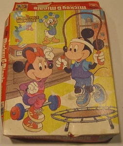 PUZZLE VINTAGE MICKEY & MINNIE MOUSE 100 PIEZAS 100% COMPLETO 1986 A-12 - Imagen 1 de 3