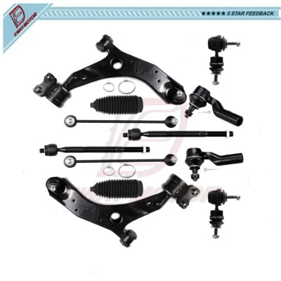 12Pieces Control Arm w Ball Joints Tie Rod End Sway Bar Fits 2004-2009 Mazda 3 - Image 1 of 4