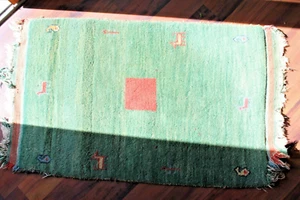 Alfombra de área de acento 2x3 pies cocina oriental turca entrada pasillo lana gruesa *LEER - Imagen 1 de 8