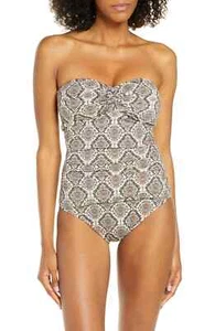 Tommy Bahama 285787 Women's Bandeau One-Piece Swimsuit, Size 14 - Brown - Picture 1 of 2