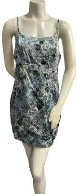 Wild Fable Dress Womens size Large Gray Floral Sleeveless Mini Satin Nwot - Image 1 of 4