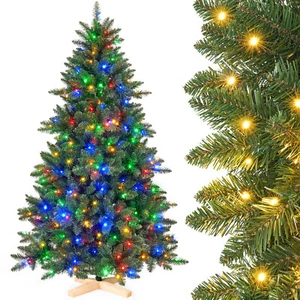 Yorbay Weihnachtsbaum Künstlicher mit Farbige LED-Leuchten 150/180/210cm - Bild 1 von 10