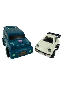 Set Of 2 Cars - Transformers Animated Soundwave - Porsche Air Jammer By Tomy - Picture 1 of 22
