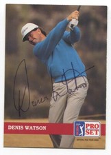 1992 Pro Set PGA Tour Golf Denis Watson Signed Card Autographed #194