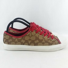 red coach sneakers