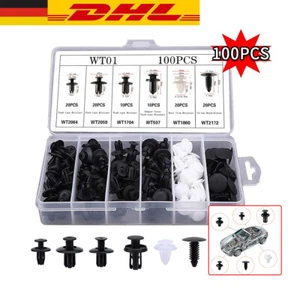 100tlg Auto KFZ Spreiznieten Sortiment Autotür Innen Befestigung Niete Clips Set - Bild 1 von 13
