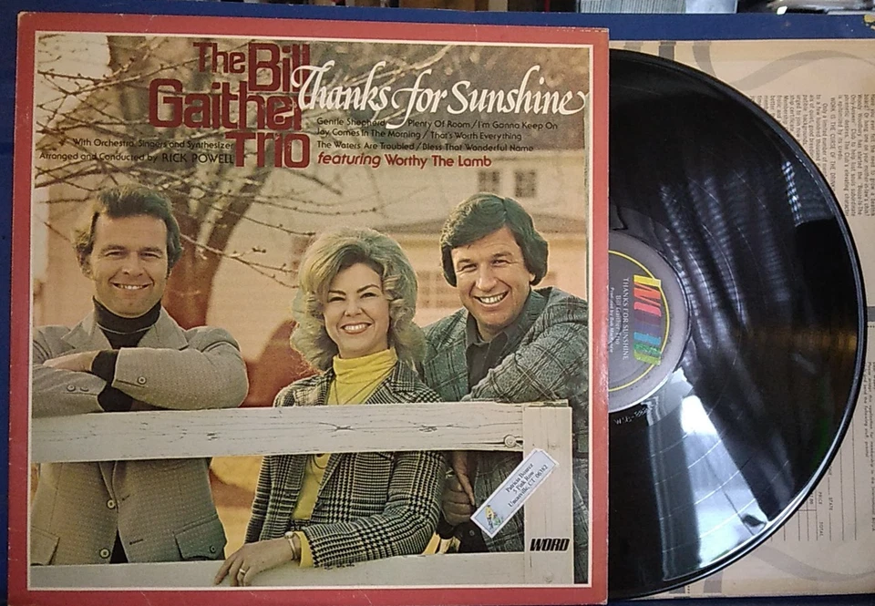 "Thanks For Sunshine" By The Bill Gaither Trio   Vinyl LP - Image 1 of 1