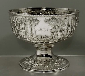 Kirk Silver Bowl c1850 CASTLE PATTERN - Picture 1 of 9