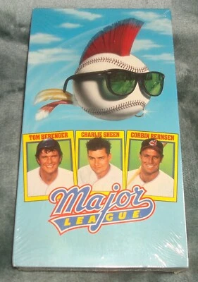 MAJOR LEAGUE SEALED VHS PARAMOUNT COMEDY TAPE 1989 80s CHARLIE SHEEN BASEBALL - Image 1 of 4