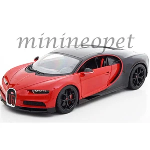 BBURAGO 18-11044 BUGATTI CHIRON SPORT #16 1/18 DIECAST MODELLAUTO ROT SCHWARZ - Bild 1 von 5