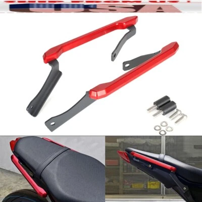 Barra de agarre de asiento de pasajero trasero rojo EE. UU. para Yamaha MT-09 MT09 SP 2021-2023 Foto 1 de 4