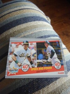 JOSE CANSECO 1989 FLEER SUPER STAR SPECIALS SPEED AND POWER #628