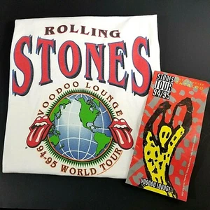 Vintage Rolling Stones Voodoo Lounge 1994 -1995 Welttournee Konzert Shirt Größe L - Bild 1 von 12