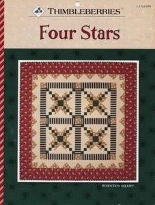 THIMBLERRIES FOUR STARS 80 PULGADAS PATRÓN DE EDREDÓN CUADRADO FUERA DE IMPRENTA 2008 - Imagen 1 de 1