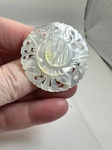 Spilla Farfalle Tagliata a Mano Fiore BETLEMME Vintage Madreperla M-4457 - Foto 1 di 4