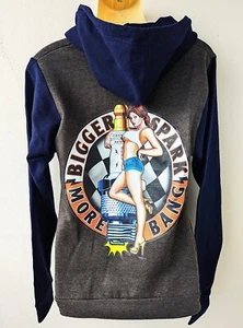 Kapuzenjacke Retro S M L Rockabilly Pin Up Girl Hoody mit Reissverschluß - Picture 1 of 3