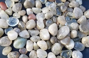 TUMBLED RUTILATED QUARTZ MIXED SIZE WHOLESALE LOT BULK STONES 3 LBS - Picture 1 of 6